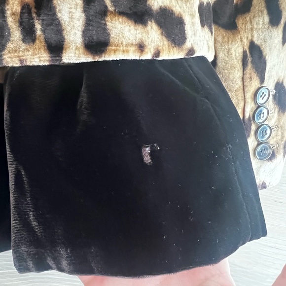 Dolce & Gabbana Leopard Velvet Blazer & Silk-Lined Skirt with Velvet Panel—2000s - Picture 10 of 16